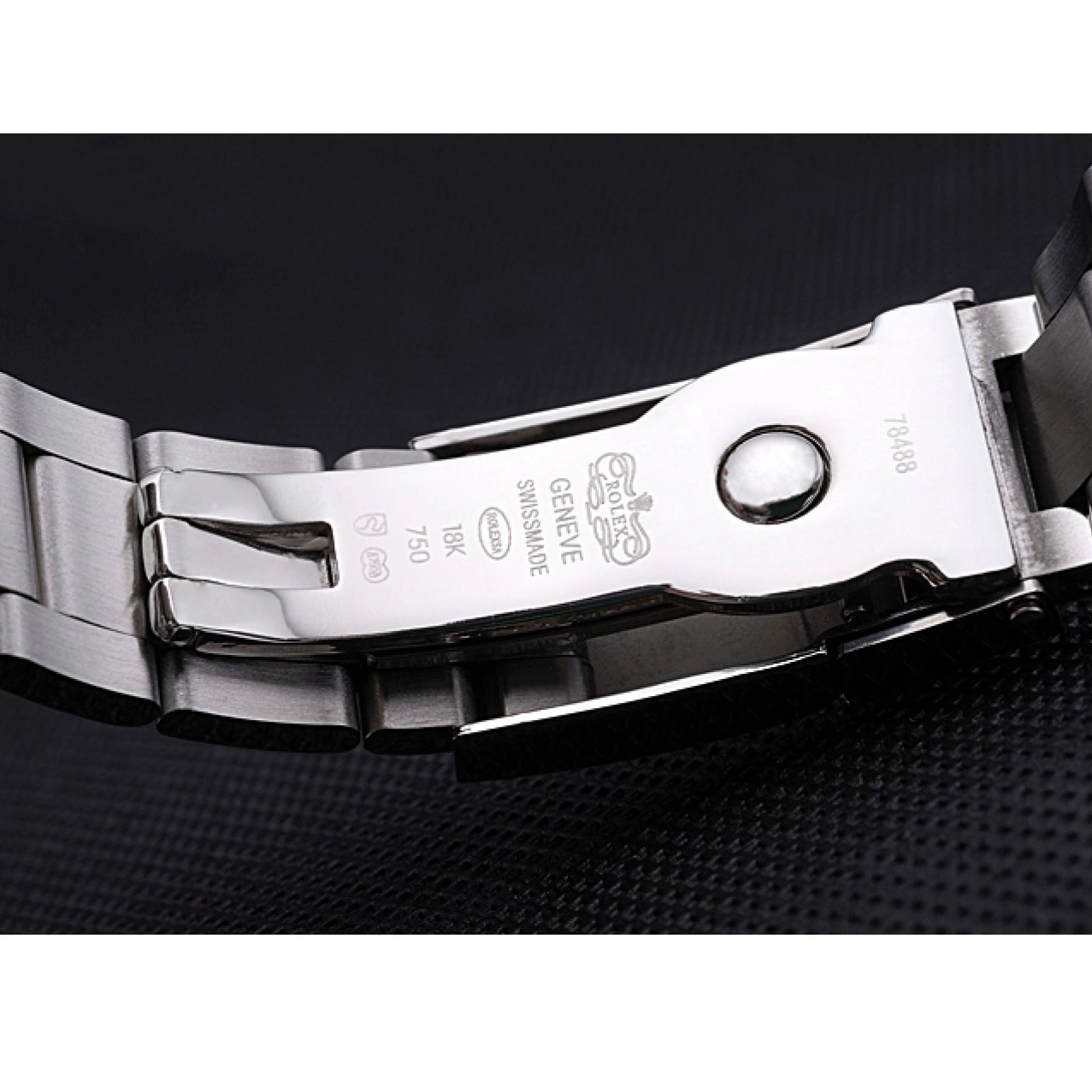 AAA replica watch Enameled Dial Rolex Black White Daytona Stainless Steel 0514